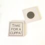 Pair Of 'Time For A Cuppa' Hand Painted Fridge Magnets, thumbnail 3 of 3