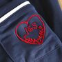 Personalised Valentines Day Heart Bamboo Pyjamas Gift, thumbnail 4 of 8