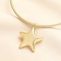 Stainless Steel Chunky Star Choker Necklace In Gold Plating, thumbnail 1 of 3