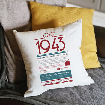 Personalised 80th Birthday Gift Cushion, 3 of 8