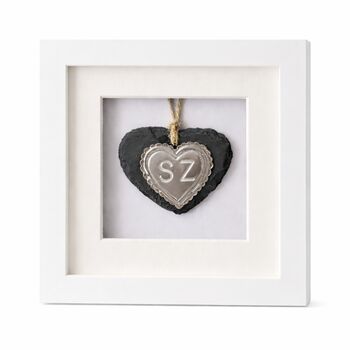 Silver Heart 25th Wedding Anniversary Gift Personalised For The Couple, 2 of 8