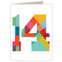 Mini Number Fourteen Card, thumbnail 2 of 5