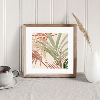 Tropical Palm Leaf Art Print, 4 of 7