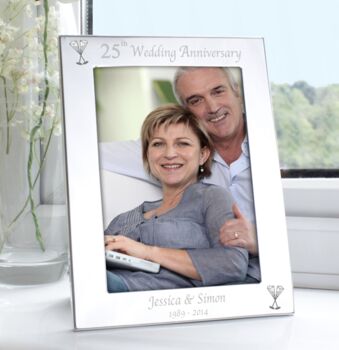 Personalised Wedding Anniversary Photo Frame, 3 of 4