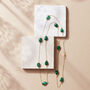 Emerald Gemstone Gold Plated Chain Long Necklace, thumbnail 2 of 4