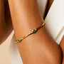 Holi Jewel Emerald Bangle Sterling Silver Or Gold Plated, thumbnail 1 of 11