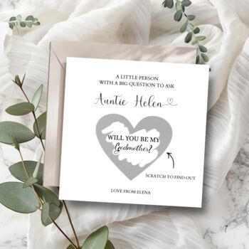 Godmother Proposal Scratch Off Card, Godparents Proposal, Surprise Scratch Reveal, 2 of 5