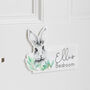 Personalised Woodland Bunny Bedroom Door Sign Plaque, thumbnail 1 of 5