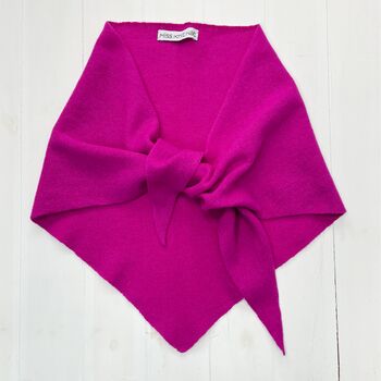 Lambswool Knitted Triangle Scarf, 12 of 12