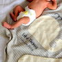Personalised Grey Whale Baby Blanket, thumbnail 1 of 3