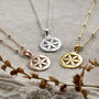 Sterling Silver Flower Wheel Necklace, thumbnail 1 of 5