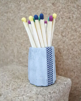 Sustainable Concrete Match Stick Holder And Matchsticks, 8 of 10