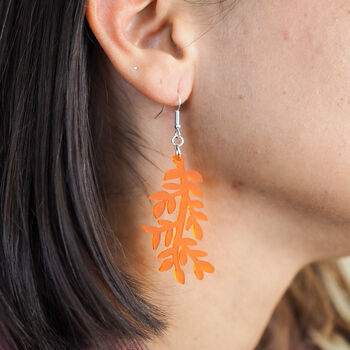 Acrylic Leaf Botanical Earring, 7 of 11