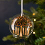 Personalised Wooden Family Tree Glass Dome Bauble, thumbnail 3 of 4