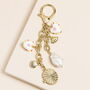 Pearl Heart And Shell Charm Keyring And Bag Charm, thumbnail 1 of 4