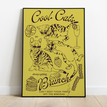 Cool Cats Brunch Poster, 3 of 9
