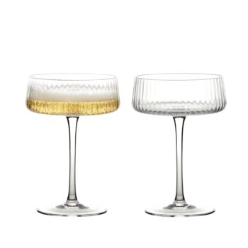 Set Of Two Empire Stemed Coupe Glasses, 2 of 3