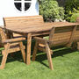 Eight Seater Rectangular Garden Table Set With Benches, thumbnail 6 of 7