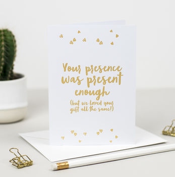 Awesome 10 No Thank You Card Wedding