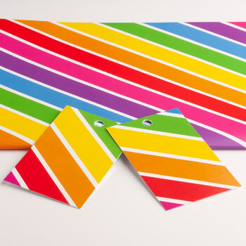 Rainbow Stripe Wrapping Paper, 2 of 3