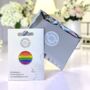 Love Respect Freedom Tolerance Equality Pride Enamel Lapel Pin Badge, Rainbow Lgbtqia+ Brooch, Gay Pride And Awareness Gift, thumbnail 2 of 8