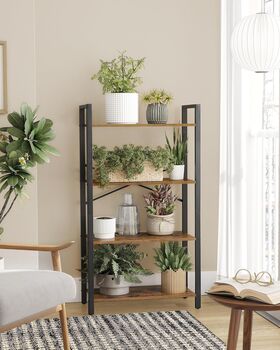 Four Tier Industrial Bookshelf Storage Unit, 3 of 7