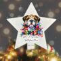 Personalised Bulldog In Christmas Lights, thumbnail 5 of 10