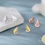Prawn Stud Earrings In Sterling Silver, thumbnail 3 of 10
