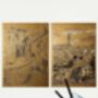 Shaded Italian Cities Pointillism Diy Art Kit Set Of Two, thumbnail 7 of 7