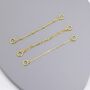 Sterling Silver Hoop Earring Linking Chains, thumbnail 6 of 12