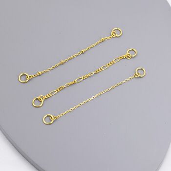 Sterling Silver Hoop Earring Linking Chains, 6 of 12