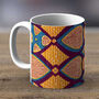 Purple And Orange African Print Fabric Mug 24, thumbnail 1 of 2