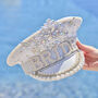 Rhinestone And Pearl Embellished Bride Hen Party Hat, thumbnail 2 of 4