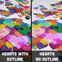 Love Hearts Map Of The World Art Print, thumbnail 3 of 5