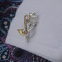 Frog With Saxophone Cufflinks In Gold And Silver, thumbnail 1 of 2