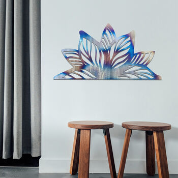 Metal Lotus Mandala Flower Wall Art Serene Design, 5 of 12