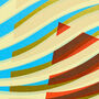 Colourful Abstract Screen Print Waves #Three, thumbnail 2 of 3