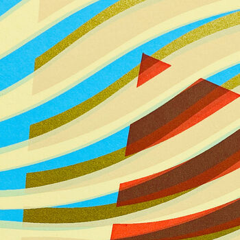 Colourful Abstract Screen Print Waves #Three, 2 of 3