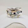 Blue Topaz, Iolite, And Amethyst Statement Ring, thumbnail 3 of 7
