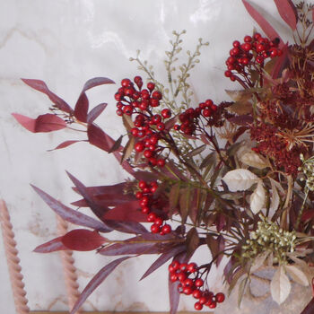 'Rowan' Faux Autumn Foliage Bouquet, 2 of 4