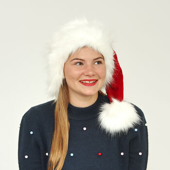 Luxury Velvet Santa Hat, 2 of 4