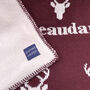 Personalised Knitted Stag Baby Blanket, thumbnail 5 of 12