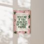 Text Me If You Run Out Of Toilet Paper | Wall Print, thumbnail 1 of 2
