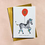 Have A Super Day! Zebra Number Birthday Card, thumbnail 1 of 6