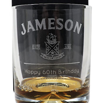 Personalised Luxury Jameson Hamper Gift And Engraved Glass Tumbler, 3 of 3