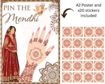 Pin The Mendhi Asian Event Game, 3 of 9