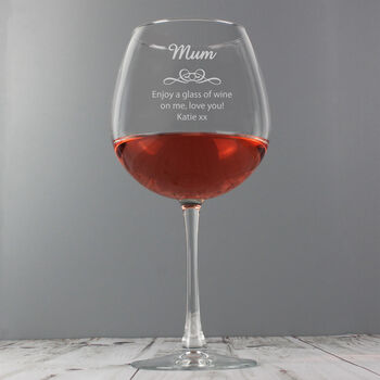 Decorative Bottle Of Wine Personalised Glass, 10 of 10