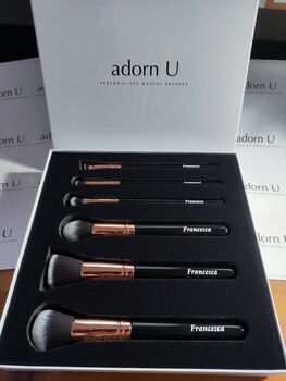 Christmas Gift Of Ladies Personalised Makeup Brushes In An Elegant Box, 9 of 9