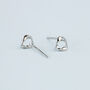 Sterling Silver Tiny Twisted Triangle Stud Earrings, thumbnail 3 of 5