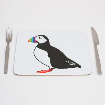 Rainbow Puffin Placemat, 4 of 9